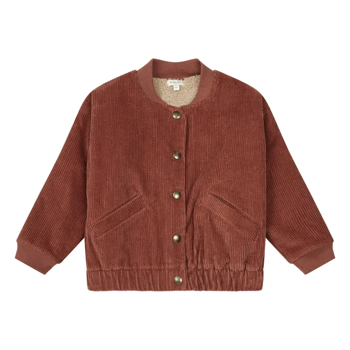 Eliott Sherpa-Lined Corduroy Jacket | Brick red- Product image n°0