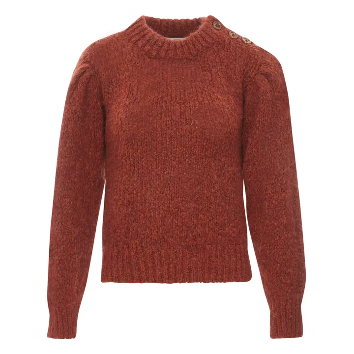 Nutty Wool and Alpaca Jumper | Terracotta- Product image n°0