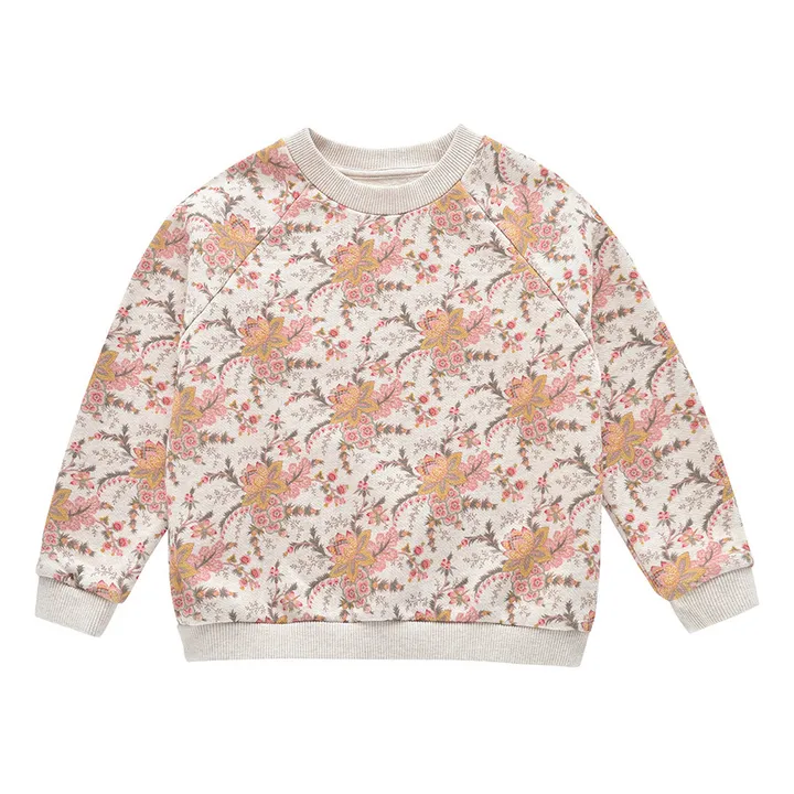 Kyra Organic Cotton Floral Sweatshirt | Ecru- Product image n°0