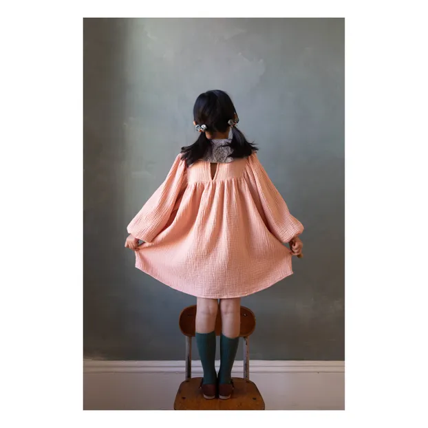Soor Ploom - Clémentine Cotton Muslin Dress - Pale pink | Smallable