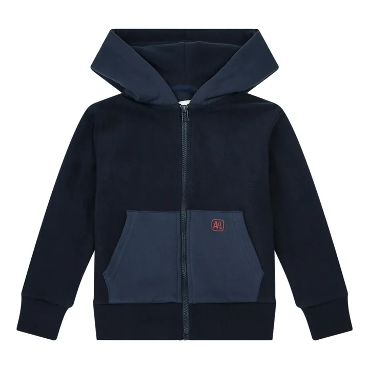 Fleece-Sweatshirt Reißverschluss | Nachtblau- Produktbild Nr. 0
