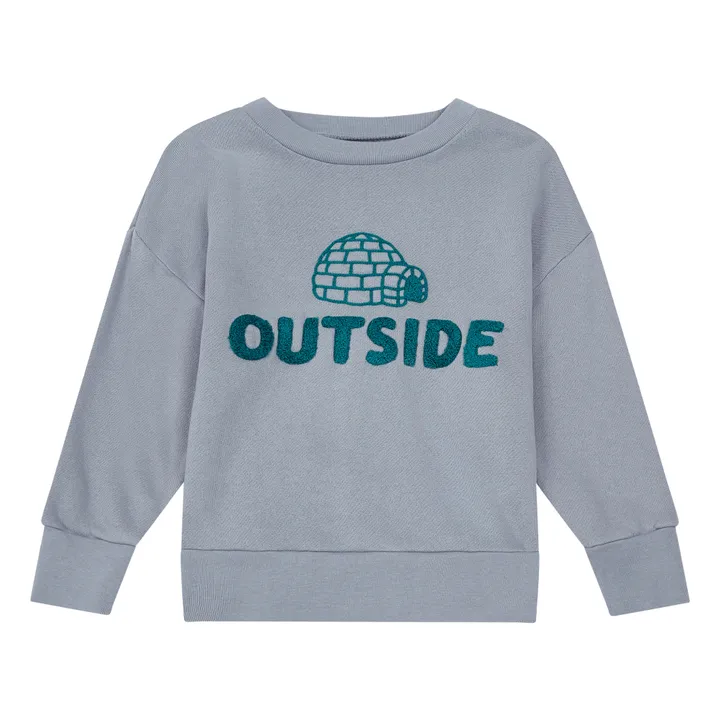 Sweatshirt Rundhalsausschnitt Outside Recycelte Baumwolle | Grau- Produktbild Nr. 0