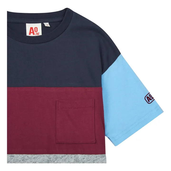 T-Shirt Contrast | Burgunderrot- Produktbild Nr. 1