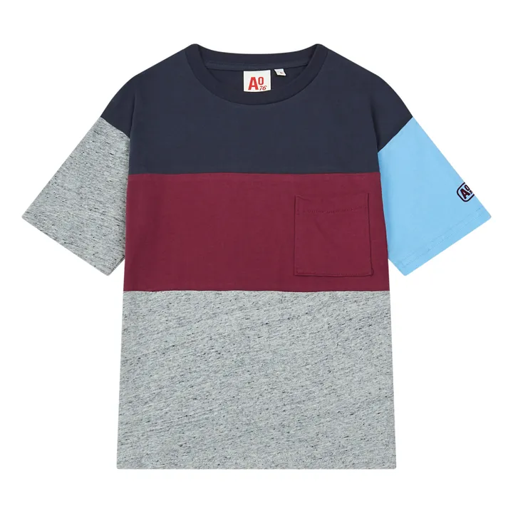 T-Shirt Contrast | Burgunderrot- Produktbild Nr. 0