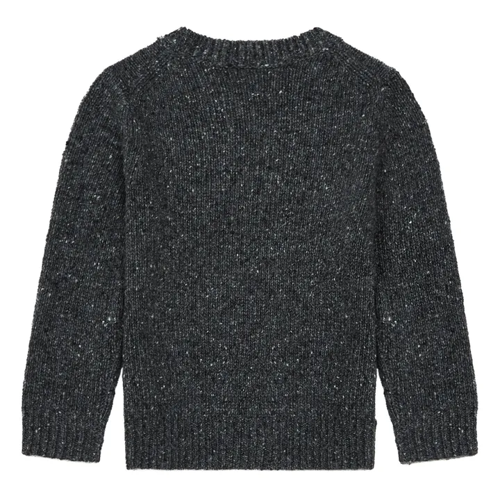 Jersey de lana de alpaca Donegal Chiné | Gris Carbón- Imagen del producto n°2
