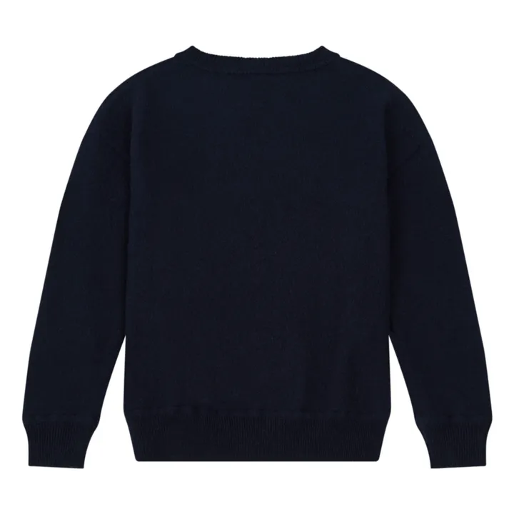Pull in lana merino | Blu marino- Immagine del prodotto n°2
