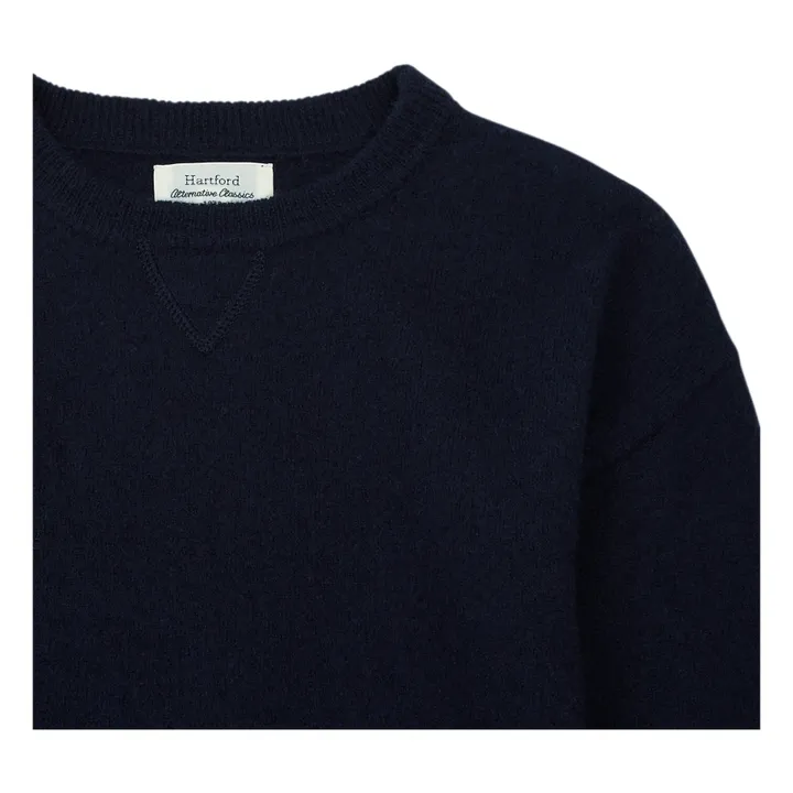 Pull in lana merino | Blu marino- Immagine del prodotto n°1