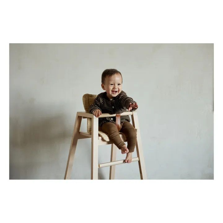 Coussin pour chaise haute Robot en coton bio | Beige- Image produit n°2