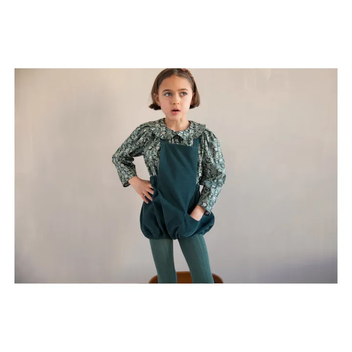 Pelele de terciopelo Oona | Verde Oscuro- Imagen del producto n°1