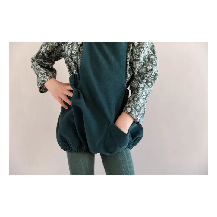Pelele de terciopelo Oona | Verde Oscuro- Imagen del producto n°3