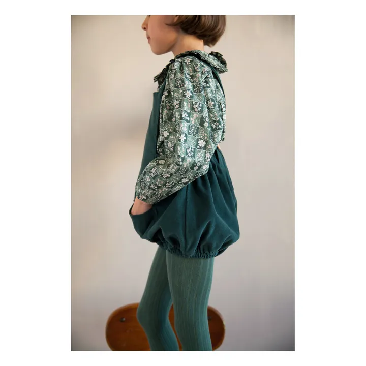 Pelele de terciopelo Oona | Verde Oscuro- Imagen del producto n°4