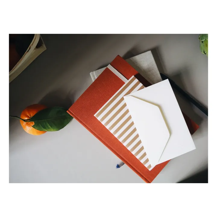 Notebook a righe Béa | Terracotta- Immagine del prodotto n°3