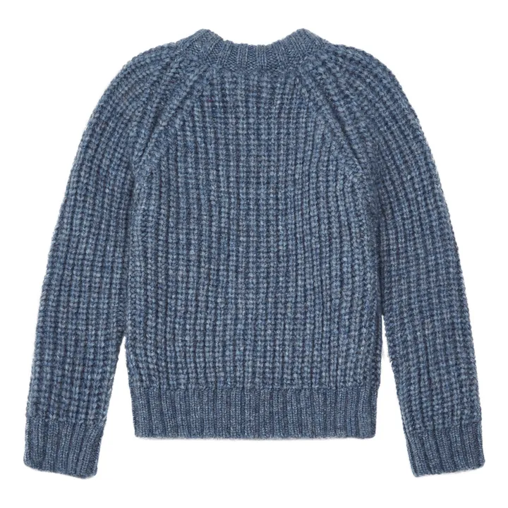 Maglione in lana merino di alpaca per bambini Martin | Blu- Immagine del prodotto n°3