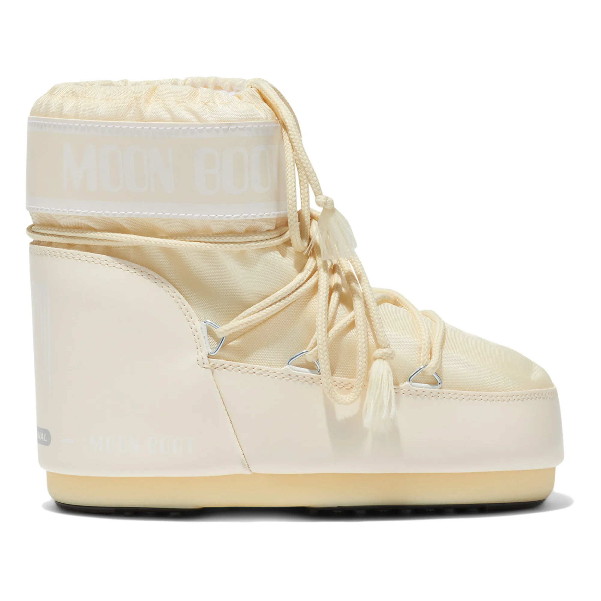 Moon Boot Ecru Nylon Low-Top Moon Boots