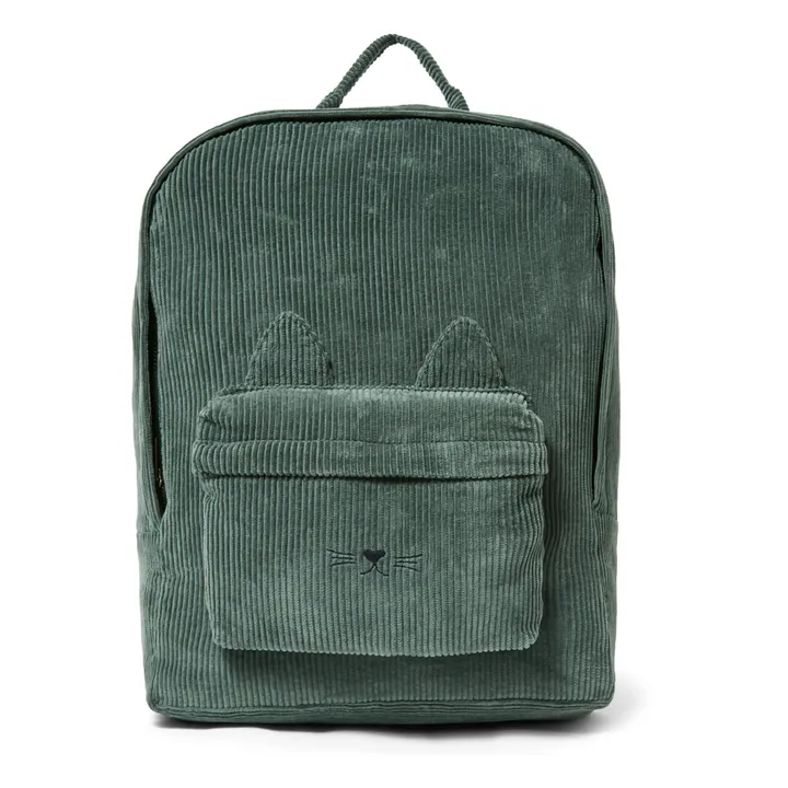 Rucksack aus Cord Chaton | Dunkelgrün- Produktbild Nr. 0