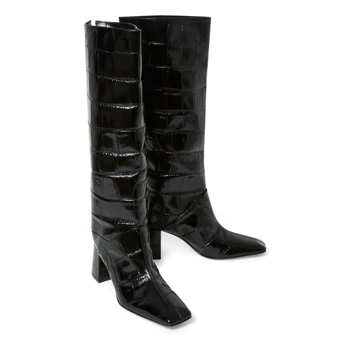 Miista Stivali alti Finola in coccodrillo Nero Smallable