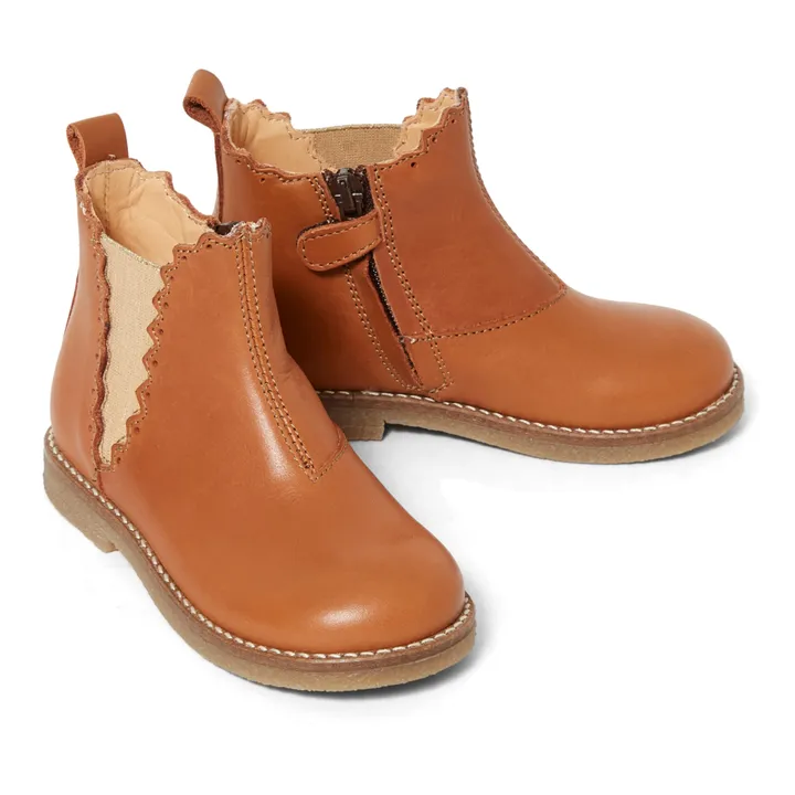 Zip-Up Chelsea Boots | Camel- Product image n°1