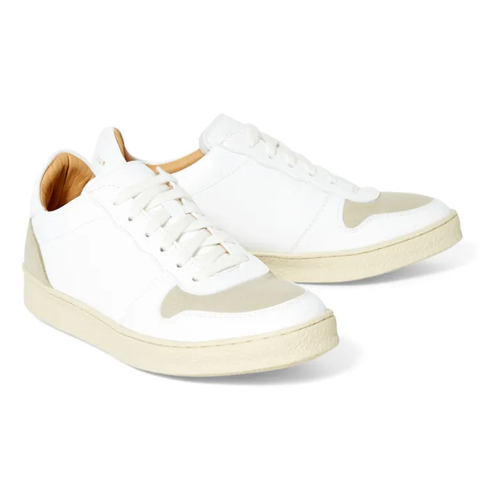 N°12 Vegan Lace-Up Sneakers | White- Product image n°4