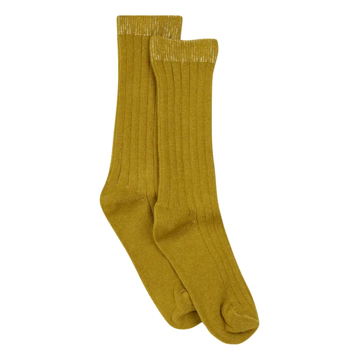 Ribbed Socks | Ochre- Product image n°0