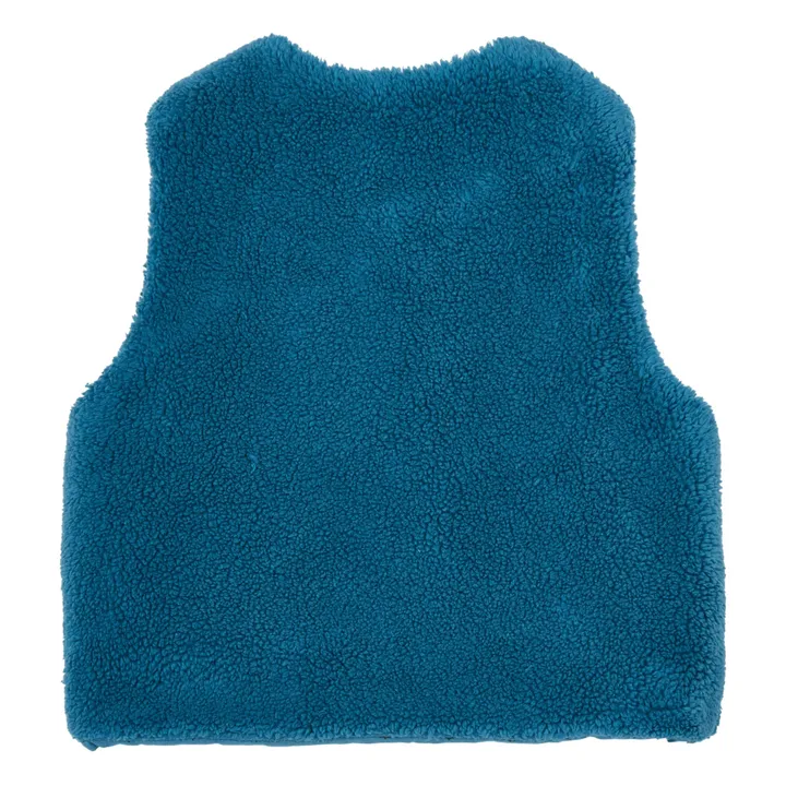 Chaleco de piel sintética Beti | Azul Pato- Imagen del producto n°1