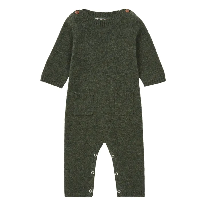 Woollen Jumpsuit | Khaki- Product image n°0