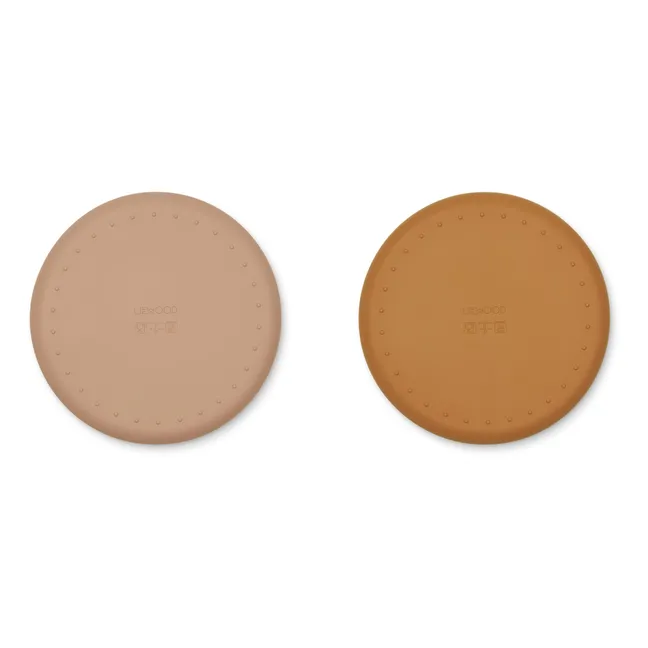 Harvey Silicone Plates - Set of 2 | Dusty Pink