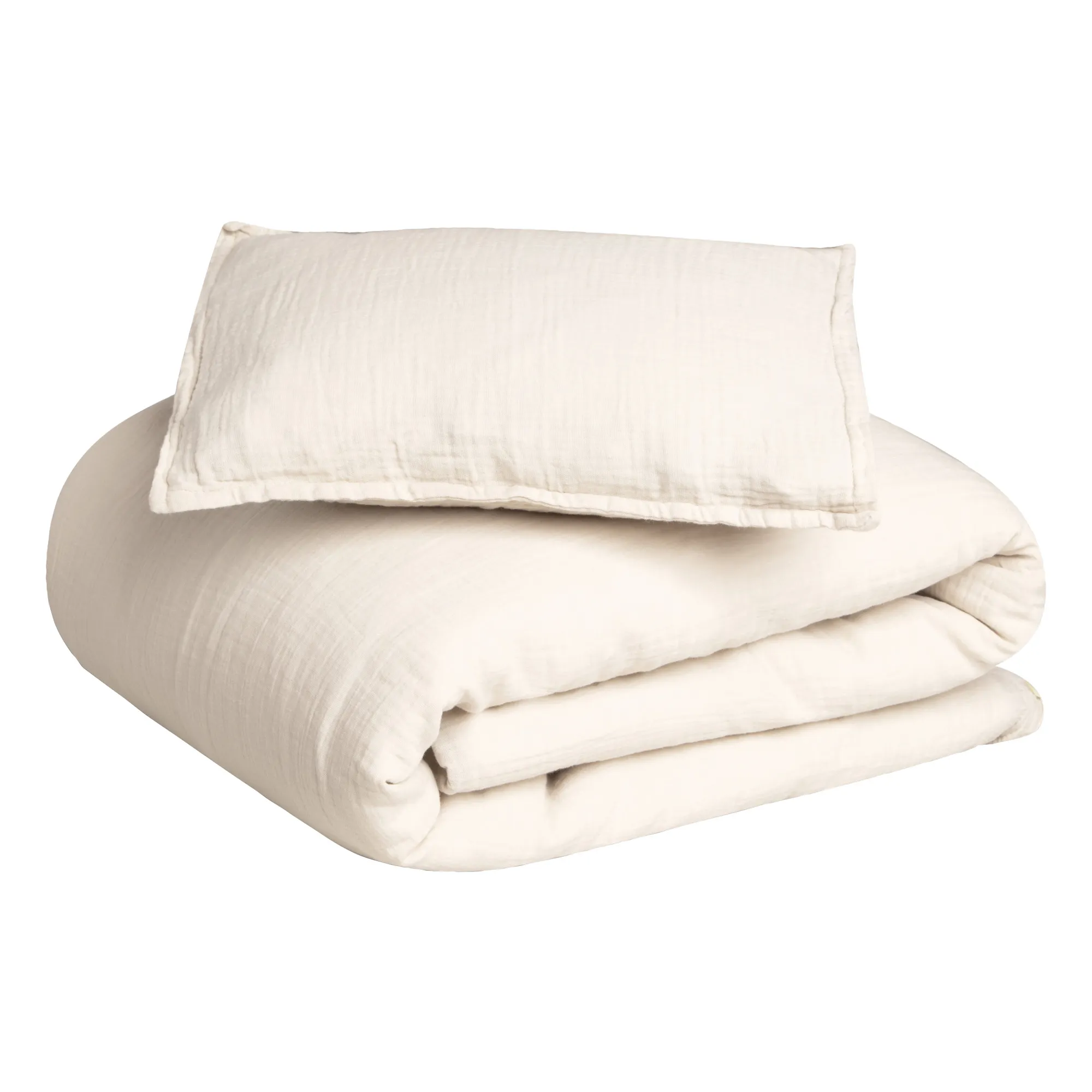 Garbo&Friends Cream Cotton Muslin Bedding Set