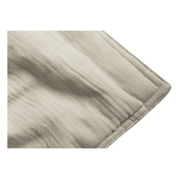 Colcha de gasa de algodón acolchada Thyme | Gris- Imagen del producto n°1