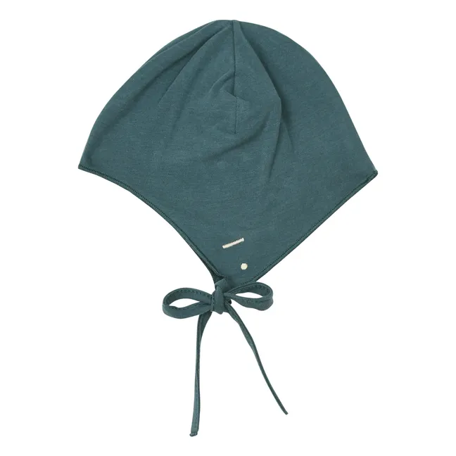 Bonnet Naissance Coton Bio | Bleu gris