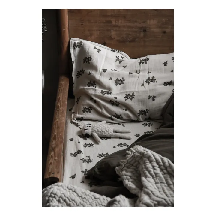 Blackberry Organic Cotton Muslin Pillowcase | Green- Product image n°3