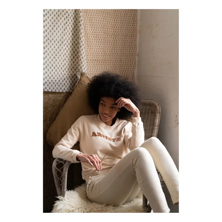 “Artist” Organic Cotton Sweatshirt - Women’s Collection  | Ecru- Product image n°2
