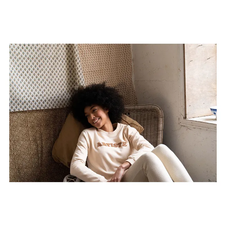 “Artist” Organic Cotton Sweatshirt - Women’s Collection  | Ecru- Product image n°3