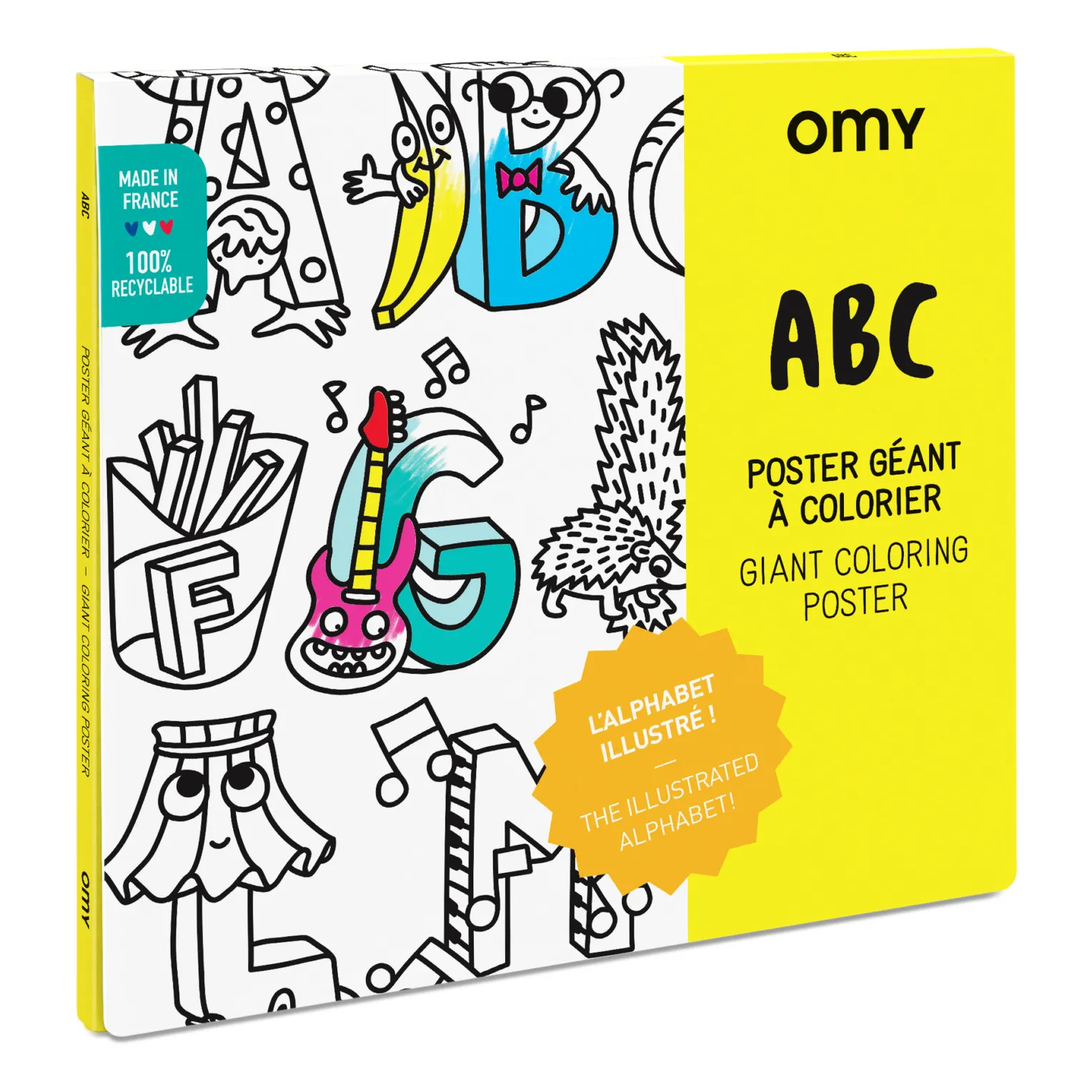Omy Multicoloured Giant Abc Colouring Poster
