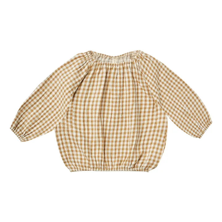 Double Organic Cotton Muslin Blouse | Honey- Product image n°0