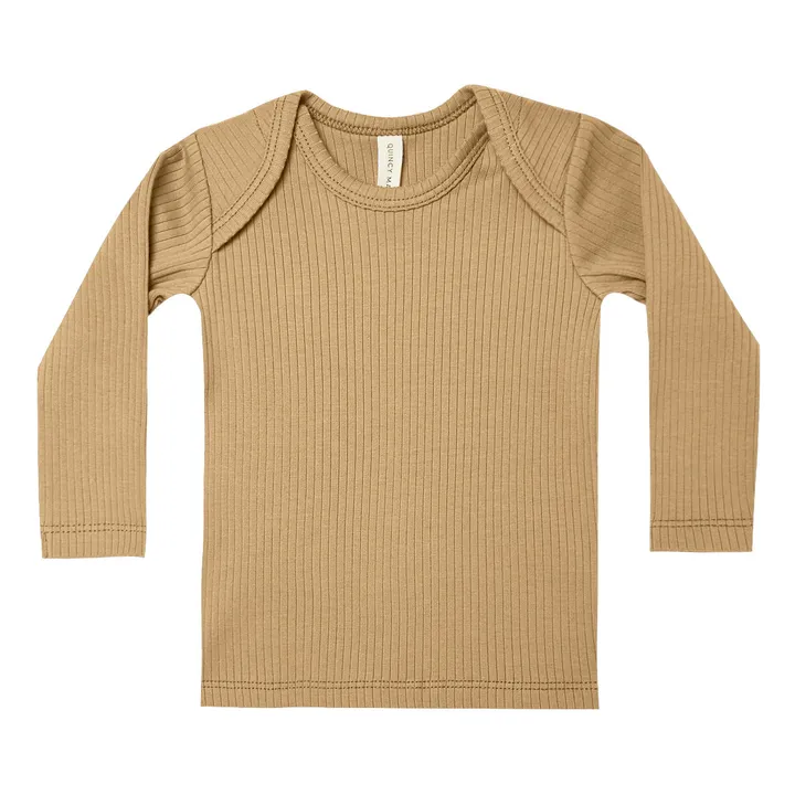 Organic Cotton Long-sleeved T-shirt | Honey- Product image n°0