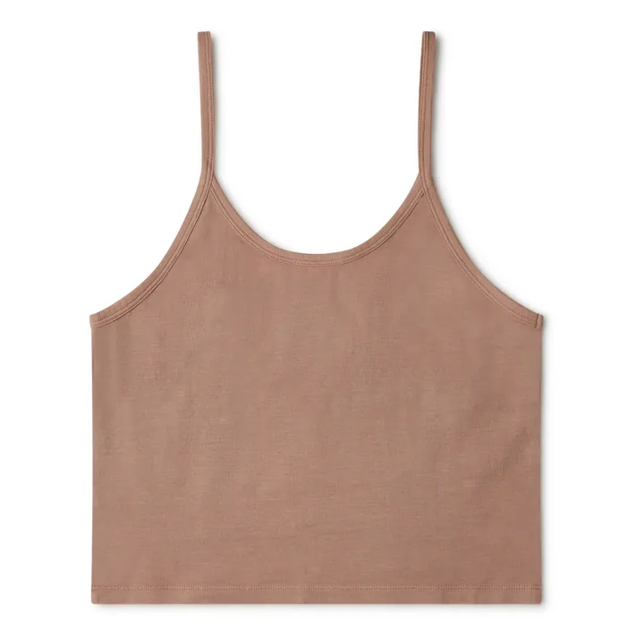 Organic Cotton Cropped Tank Top - Women’s Collection  | Terracotta- Product image n°5