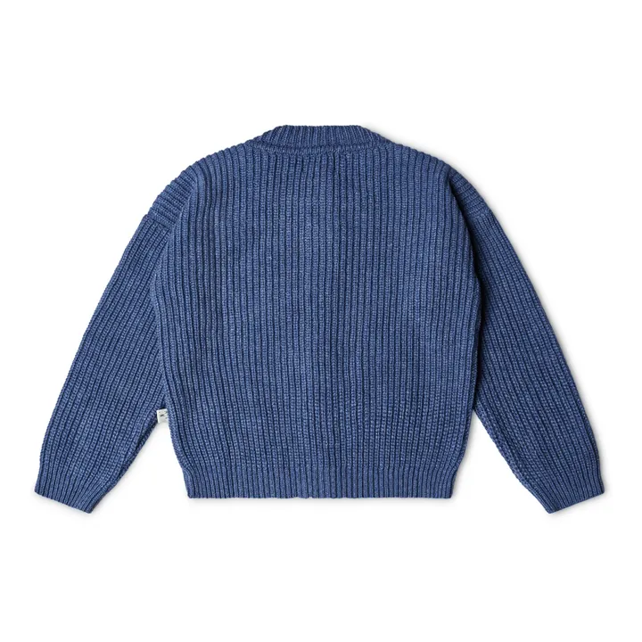 Nico Recycled Knit Cardigan | Blue- Product image n°1