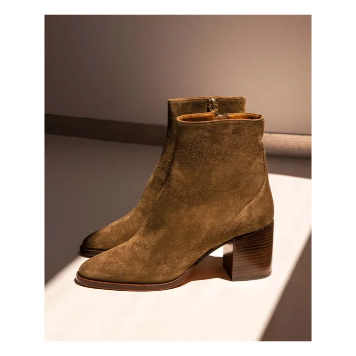 N°660 Suede Boots | Khaki brown- Product image n°1