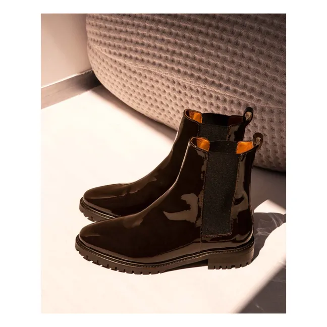N°500 Patent Leather Boots | Brown