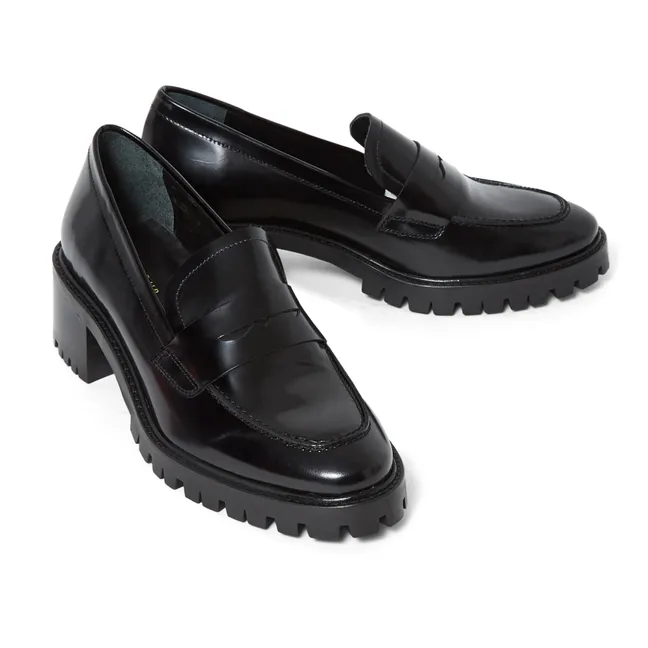 N°81 Polished Leather Loafers | Black