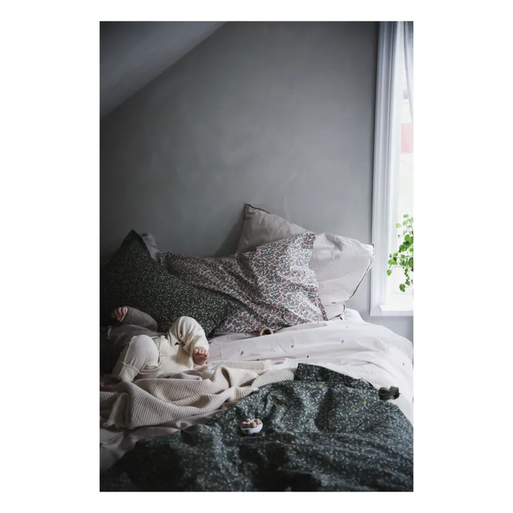 Taie d'oreiller en percale de coton Floral Vine | Rose- Image produit n°1