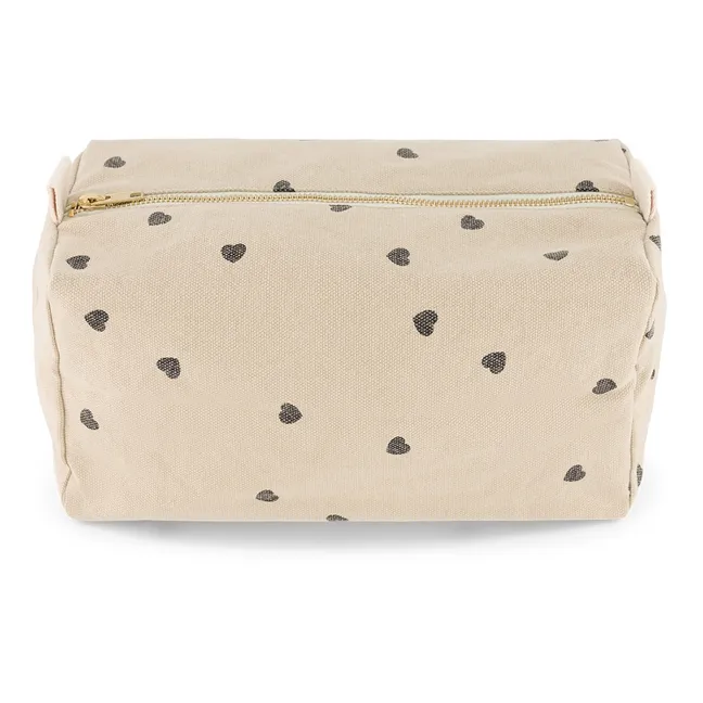 Trousse de toilette Vic Cœurs | Sable