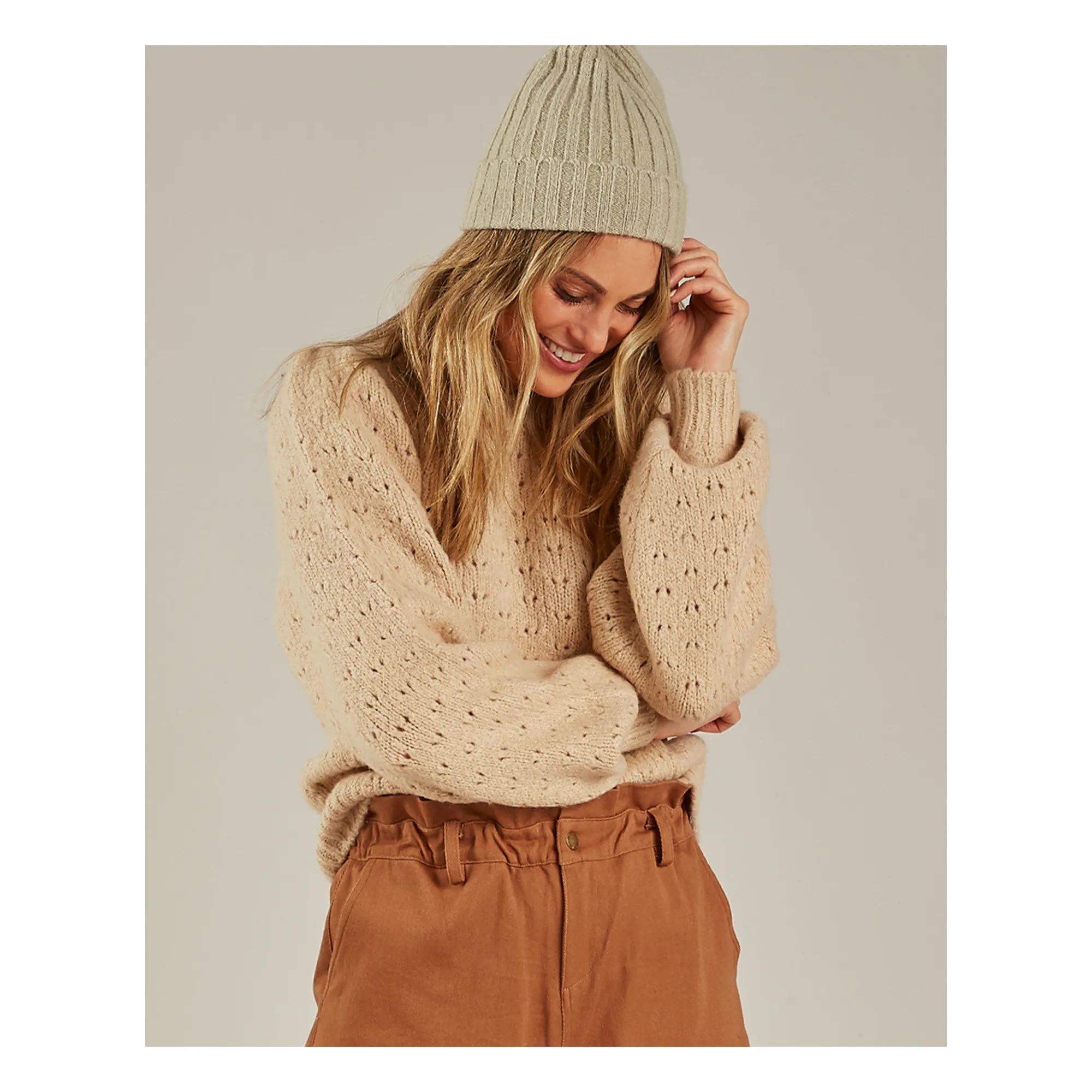 Rylee + Cru Women's Pale Green Beanie - ’S Collection