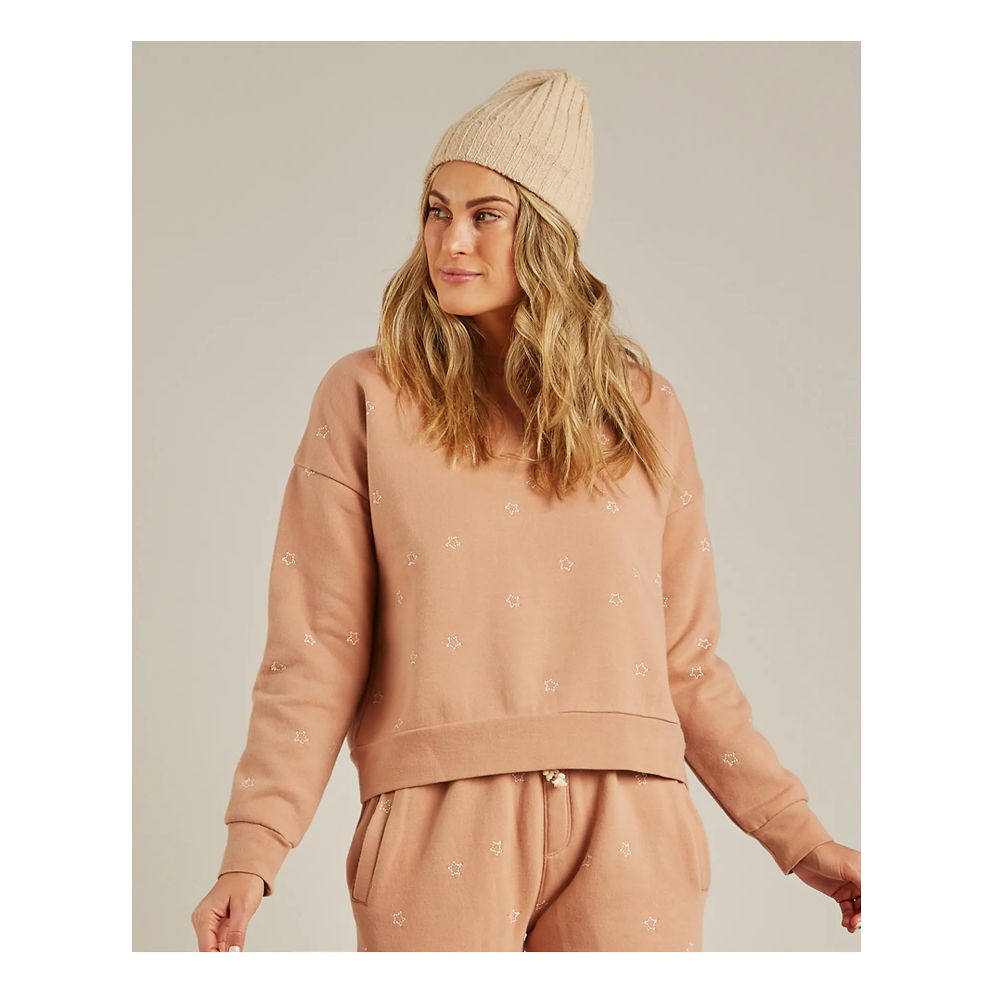 Rylee + Cru Women's Dusty Pink Star Sweatshirt - ’S Collection