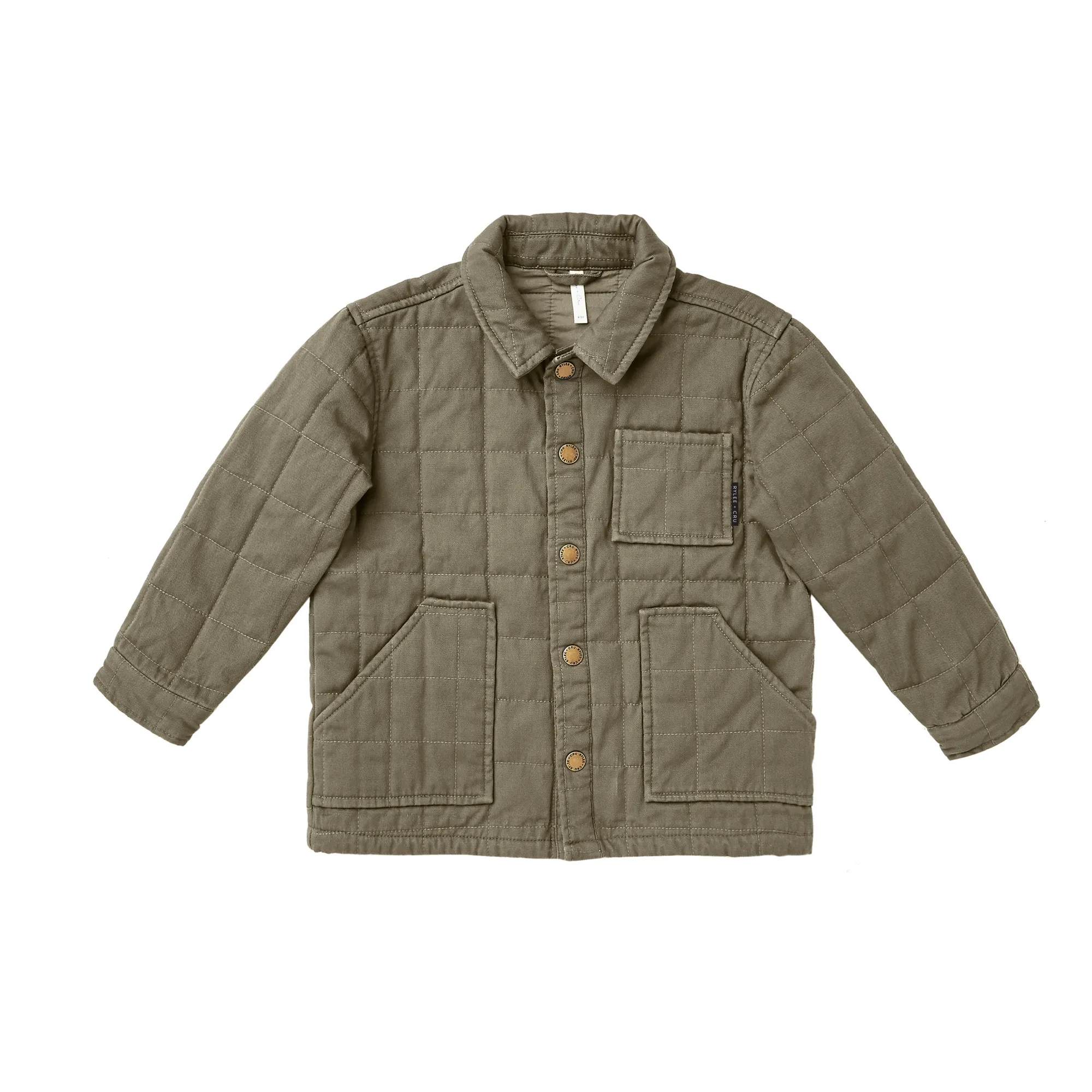 Rylee + Cru Khaki Quilted Jacket