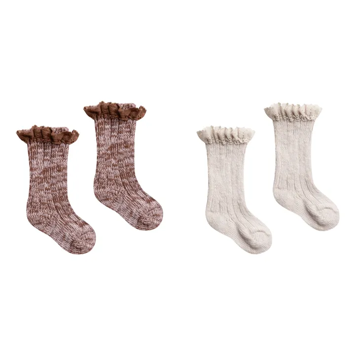 Socken Volants 2er-Pack | Cremefarben- Produktbild Nr. 0