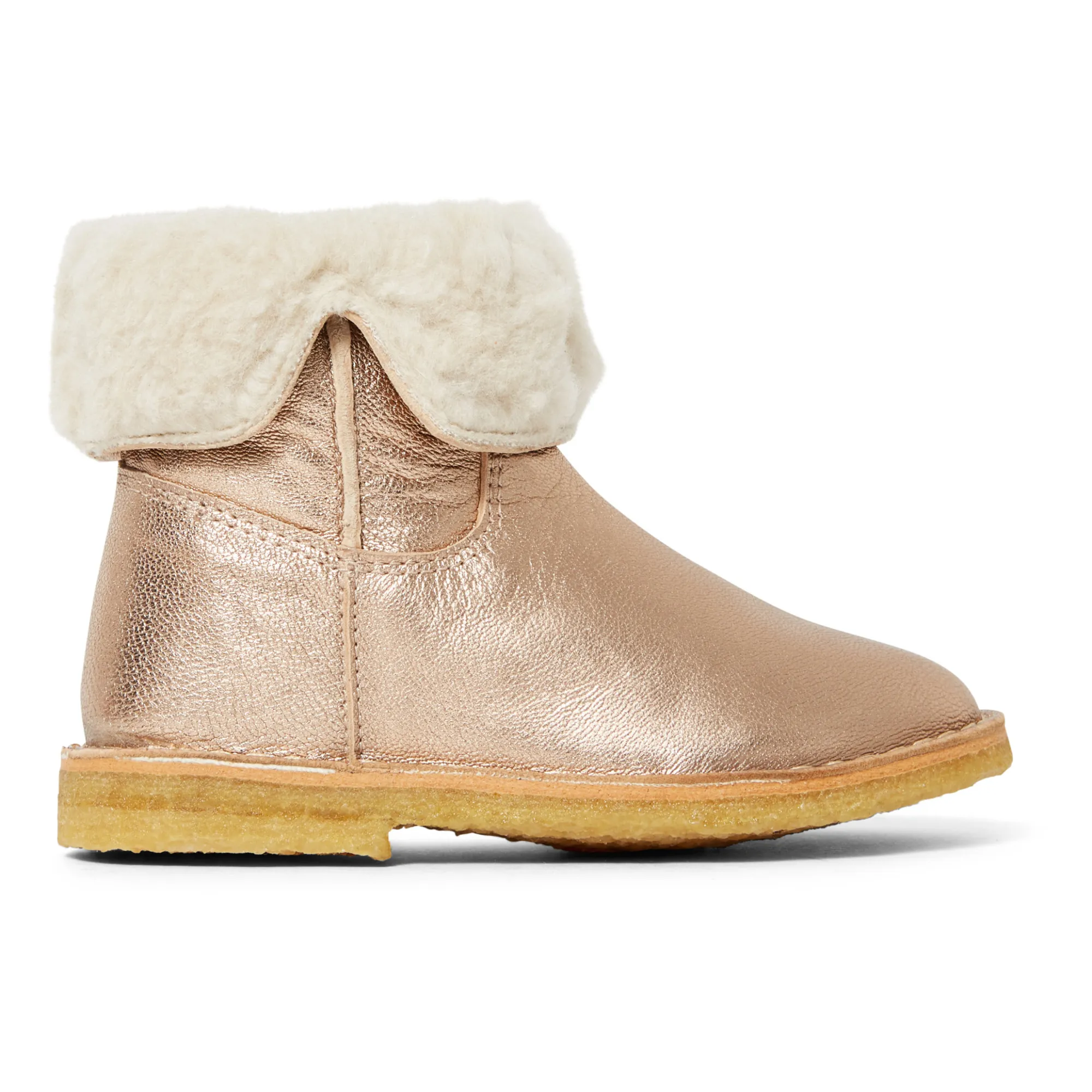 Emile Et Ida Gold Chochow Lined Boots
