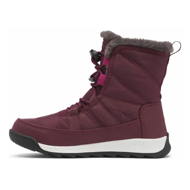 Whitney Nylon Fleece-Lined Boots | Burgundy