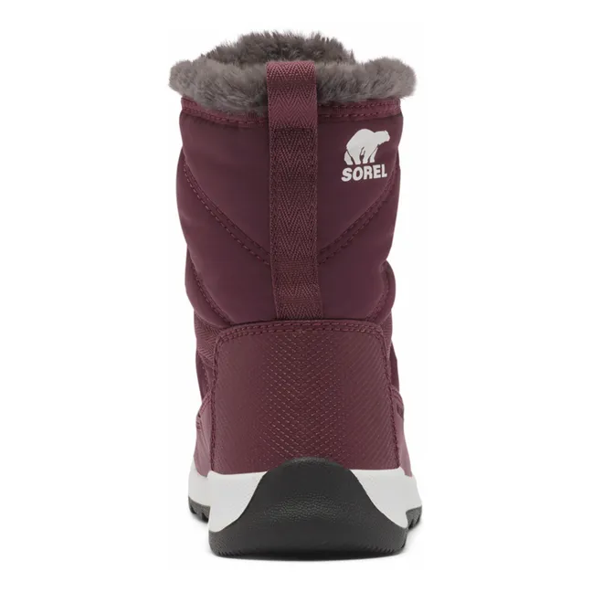 Whitney Nylon Fleece-Lined Boots | Burgundy