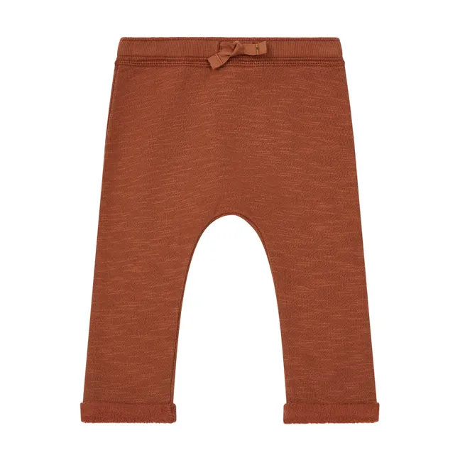Pantaloni in stile Sarouel, in mollettone, modello: Bio Tiyog | Caramello